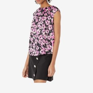 NWT Kate Spade Wallflower Tie Neck Shell size XS